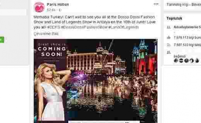Paris Hilton'dan Türkiye'ye mesaj