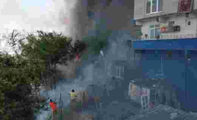 Samsunda evlerin yakınına ulaşan yangın korkuttu