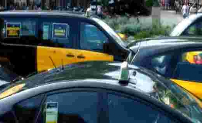 İspanyalı taksicilerden Uber protestosu