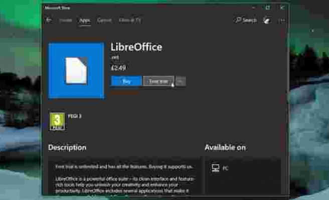 LibreOffice, mağazaya geldi ama...