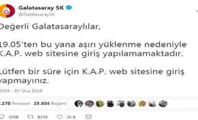 Galatasaray'dan taraftara KAP çağrısı
