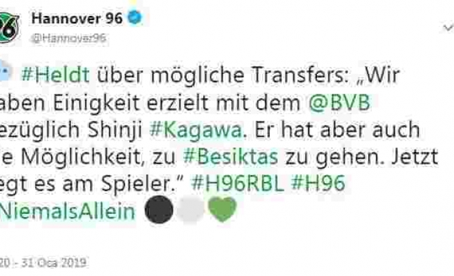 Hannover 96'dan ilginç Shinji Kagawa açıklaması