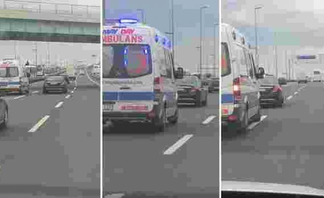 Ambulansa Yol Vermemek İçin Harcadığı Çabayla Magandalıkta Çığır Açan Şoför!