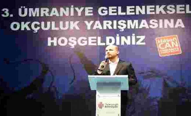 Dünya Etnospor Federasyonu Başkanı Bilal Erdoğan, okçuluk yarışmasına katıldı