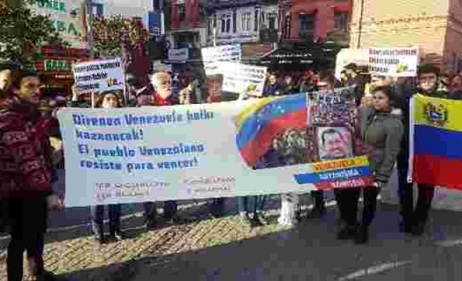 İstanbul'da Venezuela ile dayanışma eylemi