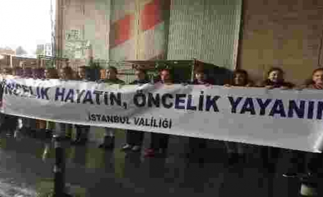 İstanbul'da 'Yaya Öncelikli Trafik'e dikkat çektiler