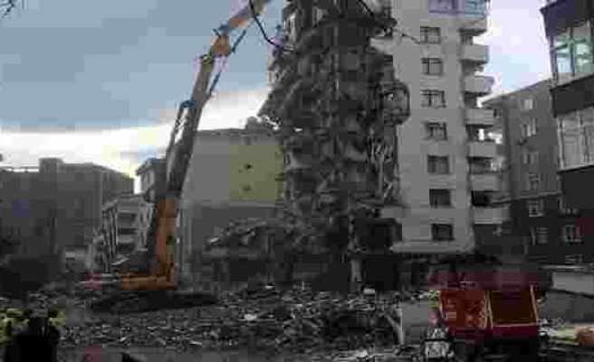 Kartal'daki Yunus apartmanında yıkım devam ediyor