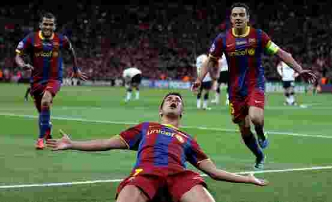 Barcelona - Manchester United maçında David Villanın attığı