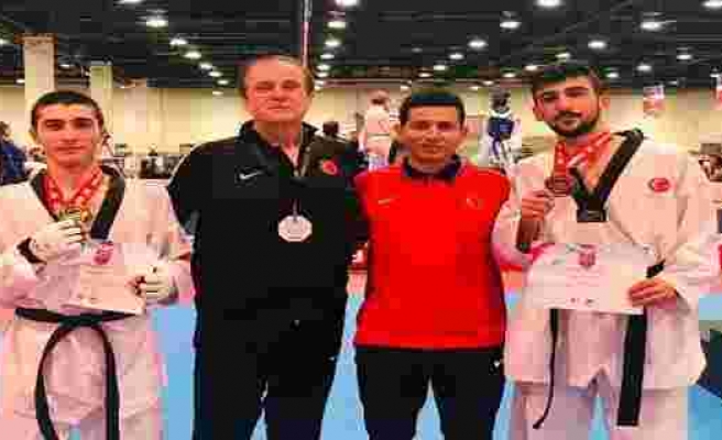 Milli taekwondoculardan ABD'de 4 altın madalya