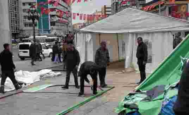 Ankara'da Tanzim Satış İçin Kurulan Çadırlar Toplanmaya Başlandı