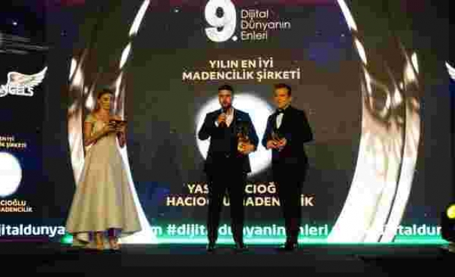 Yılın en iyi madencilik şirketi: Hacıoğlu Madencilik / Yasin Hacıoğlu seçildi.