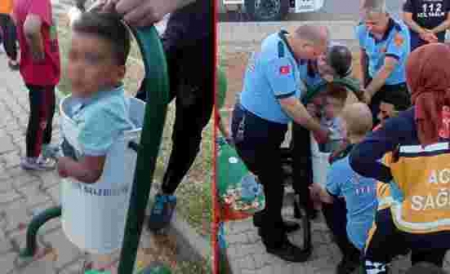 4 yaşındaki çocuk, saklambaç oynarken girdiği çöp kovasında sıkışıp kaldı - Haberler
