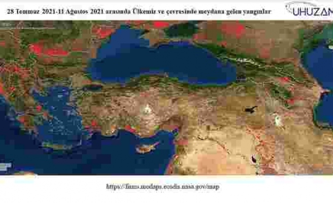 85 Bin Futbol Sahası Büyüklüğünde! Akdeniz ve Ege'de Yanan Alan Uzaydan Görüntülendi