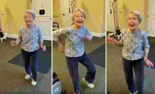91 Yaşındaki Kadının Elvis Presley Şarkısında Kurtlarını Döktüğü Muhteşem Görüntüler!