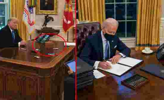 ABD Başkanı Joe Biden, Trump'ın Oval Ofis'teki 'diyet kola' butonunu da kaldırttı