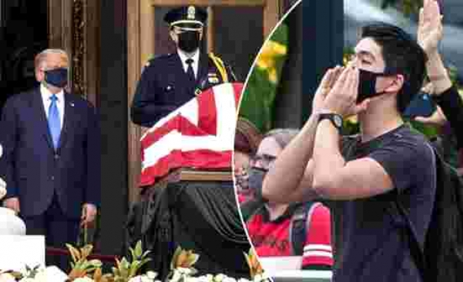 ABD Başkanı Trump ve eşi, cenazede yuhalandı