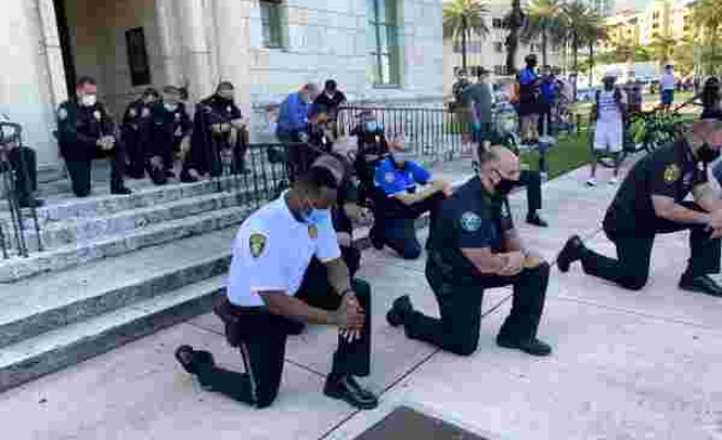 ABD'deki protestolara polis memurları da katılmaya başladı
