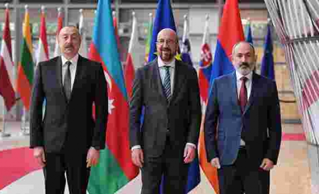 Aliyev, Michel ve Paşinyan ile bir araya geldi