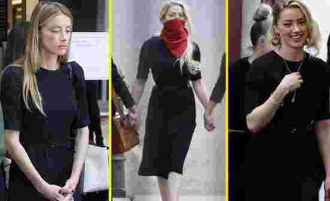 Amber Heard, dün görülen karar duruşmasında yine siyah intikam elbisesini giydi - Haberler