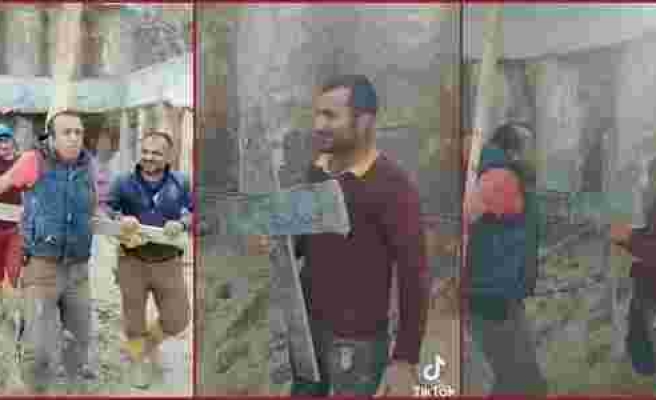 Battal Gazi'nin Zoral Hıristiyan Yapılamaya Çalışıldığı Sahneyi Tekrardan Canlandıran İnşaat İşçileri