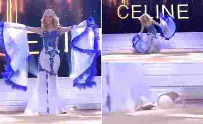 Belçika Güzellik Yarışması'nda Birinci Olan Celine Van Ouytsel, Sahnede Sütyenini Düşürdü!