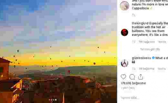 Bella Hadid'in Kapadokya'dan paylaştığı fotoğraflara beğeni yağıyor