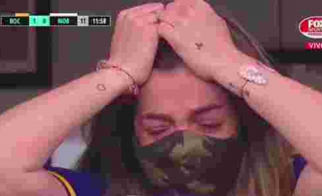 Boca Juniors Oyuncularının Gol Sevinci Sırasında Maradona'nın Kızı Gözyaşlarına Boğuldu