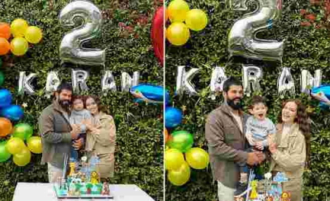 Burak Özçivit ve Fahriye Evcen, Karan'ın 2. yaşını kutladı