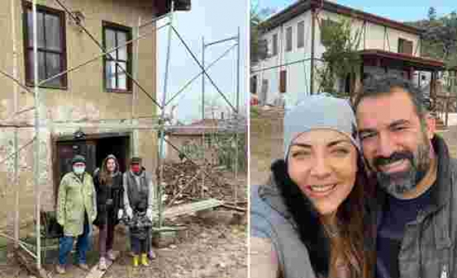 Burcu Kara köy evini yeniledi