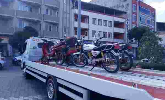Burhaniye'de okullar açıldı motosiklet denetimleri artırıldı