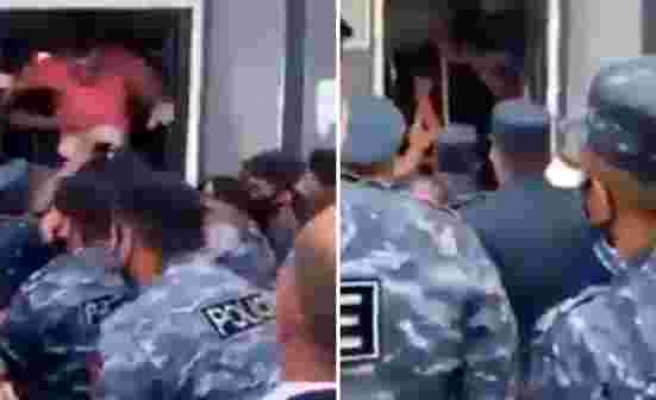 Çaresizliklerini anlatan en iyi video! Ermeni gençler, polis zoruyla otobüse bindirilip cepheye gönderildi