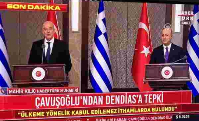 Çavuşoğlu ile Dendias Canlı Yayında Atıştı: 'Türkiye'ye Yönelik İthamları Kabul Etmeyiz'