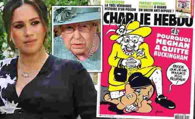 Charlie Hebdo'dan Tartışma Yaratan Kapak: Meghan Markle'ı George Floyd'a Benzettiler