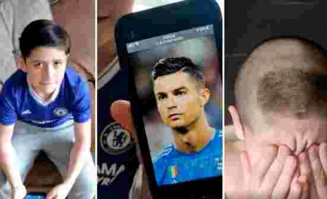 Cristiano Ronaldo Saçı İsteyen Çocuğa Gerçek Ronaldo Tıraşı Yapan Adam