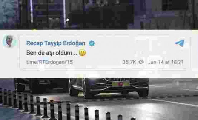 Cumhurbaşkanı Erdoğan Aşı Olduğunu Telegram'dan Duyurdu