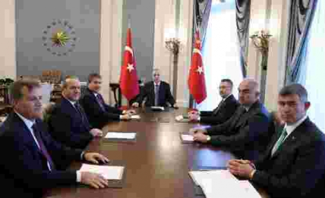 Cumhurbaşkanı Erdoğan, KKTC Başbakanı Üstel'i ağırladı