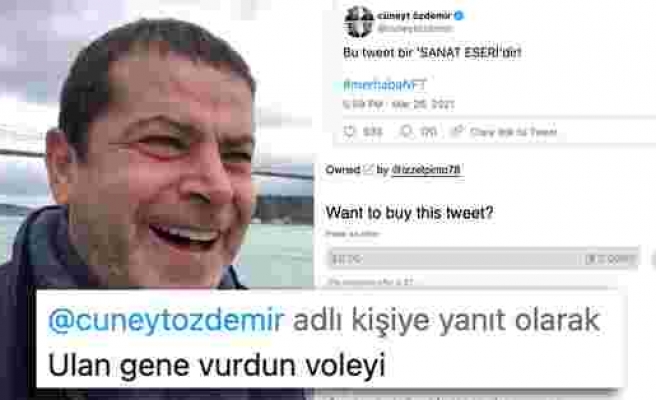 Cüneyt Özdemir, “Bu Tweet Bir ‘Sanat Eseri’dir” Tweetini 10.000 Dolara Sattı! Tepkiler Gecikmedi
