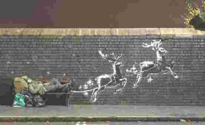 Dünyanın En Ünlü Sokak Sanatçısı Banksy'den Evsizliği Konu Alan Çalışma!