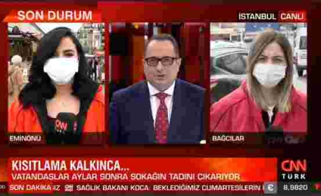 Eminönü'nden Canlı Yayın Yapan CNN Türk Muhabirine Küfür