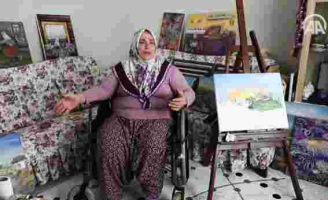 Engelli Ressam Teyzenin Köy Evindeki Sanat Yaşamı: 'Gidemediğim, Göremediğim Dağları Çizdim'
