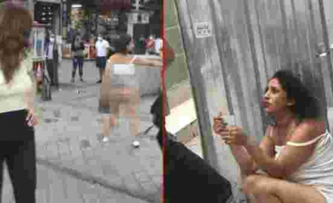 Erkek İçin Taksim Meydanında Kavga Eden 2 Faslı Kadın Turistten Birisi Gözaltına Alınmamak İçin Soyundu