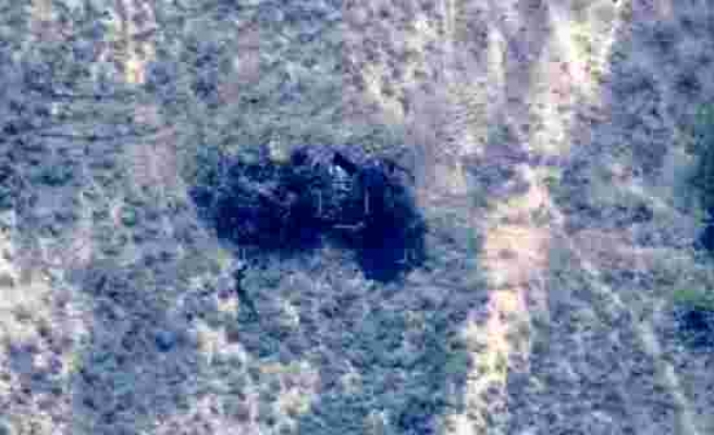 Ermenistan ordusunun ağaçlarla gizlemeye çalıştığı zırhlı araç SİHA'lardan kurtulamadı