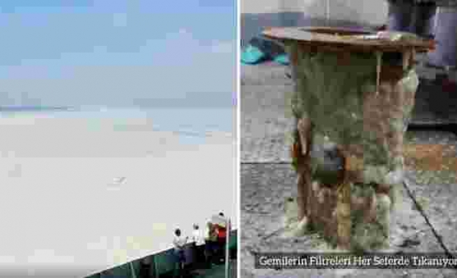 Eskihisar-Topçular Vapur Hattından Müsilaj Görüntüsü: Gemilerin Filtreleri Tıkanıyor