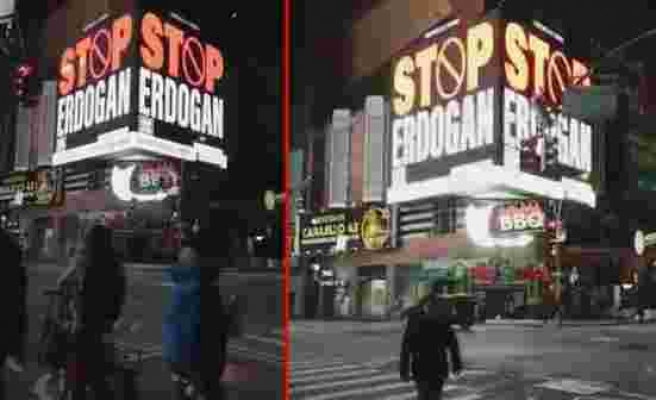 FETÖ'cüler yine iş başında! New York sokaklarındaki panolarda skandal Erdoğan reklamları