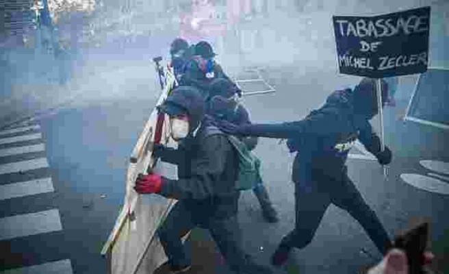 Fransa'da Ortalık Karıştı: Polis Şiddetine Karşı Düzenlenen Protestolarda Polis ile Göstericiler Arasında Çatışma Çıktı