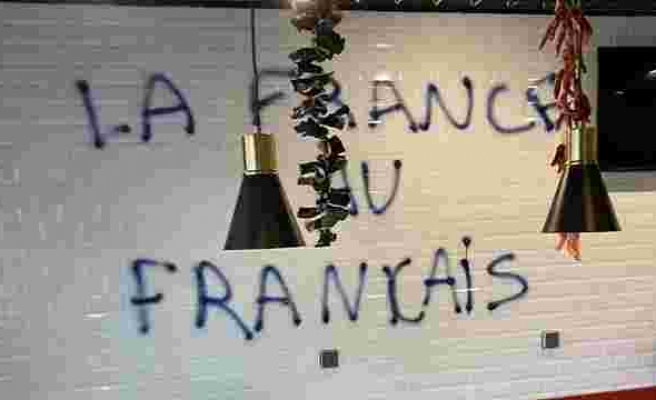 Fransa'da Türk Dükkanına Saldırı: Duvarlara 'Fransa, Fransızlarındır' Yazıldı
