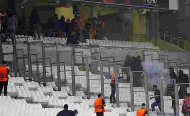 Fransız polisinden skandal müdahale Galatasaray taraftarı canını kurtarmaya çalışıyor