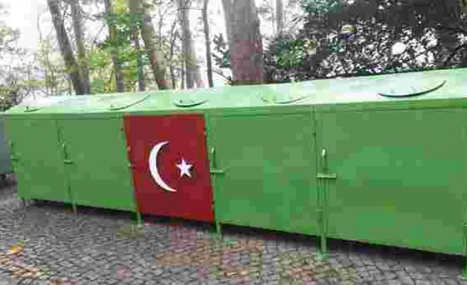 Giresun'da Çöp Konteynerine İşlenen Türk Bayrağı Tepki Çekti: 'Maksadını Aşan Saygısızca Girişim'