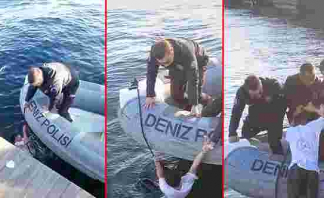 Haliç'te arkadaşlarıyla şakalaşıp denize düşen genci deniz polisi kurtardı - Haberler