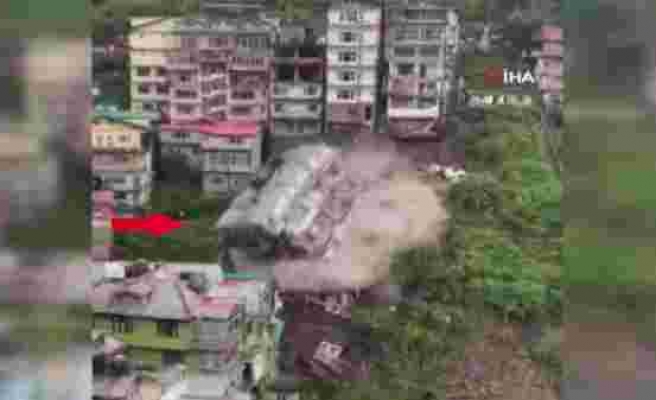 Hindistan’da çok katlı bina toprak kayması sonucu yıkıldı